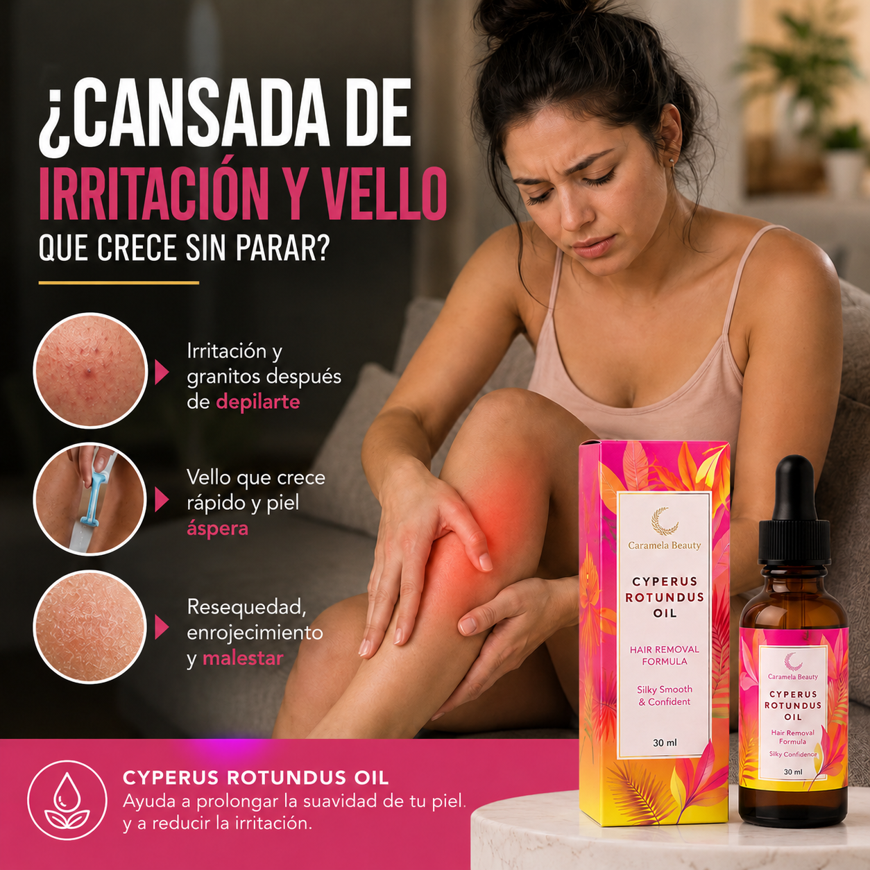 Aceite Para Piel Suave y Menos Vello 🌿