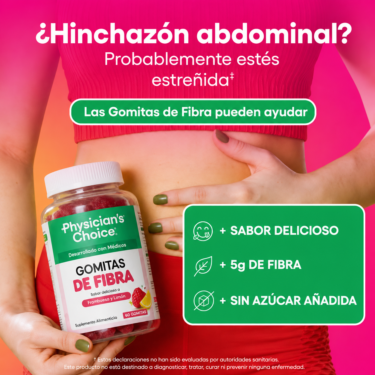 Gomas de Fibra® | Frasco x60 | Menos hinchazón, más bienestar ✨