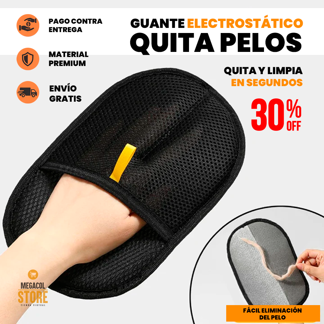 GuanteQuitapelos Reutilizable para Mascotas